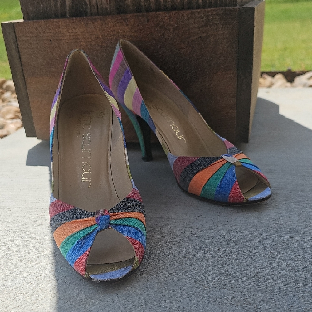 Vintage Stuart Weitzman Martinique Rainbow Pumps